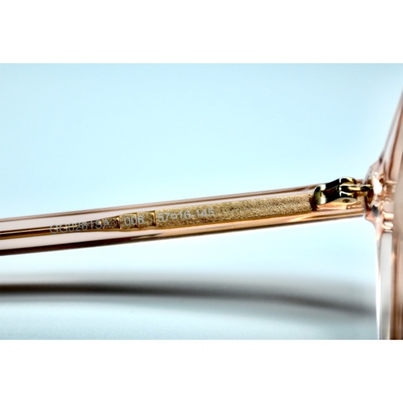 GUCCI GG0261SA 006 SHINY TRANSPARENT ORANGE ROUND SUNGLASSES. 57mm - Picture 10 of 12